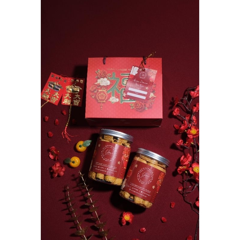 

wisdom package /hampers imlek isi 2 toples