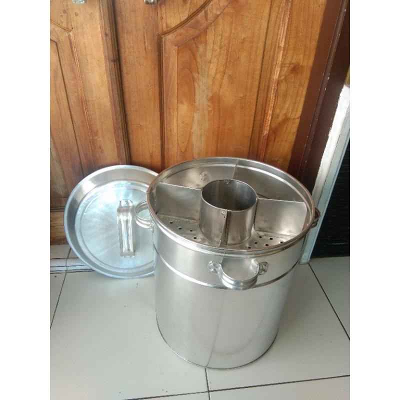 Dandang bakso ukuran 25-38cm / dandang bakso sekat empat / dandang bakso alumunium / dandang bakso m
