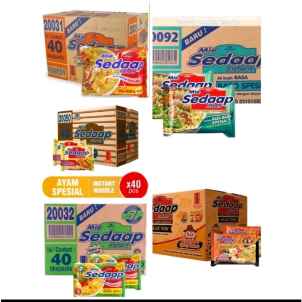 

MIE SEDAP SOTO DAN SEDAP SELECTION (DUS) ISI 40PCS