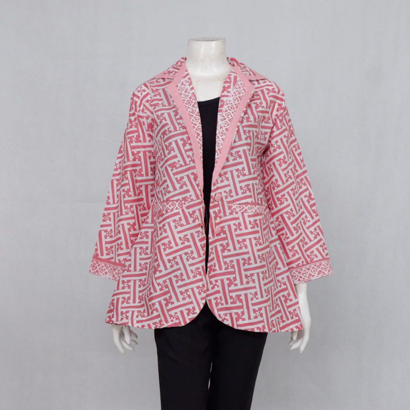 Atasan Blezer Batik Johana 02 cap Garutan.size SMLXLXXL