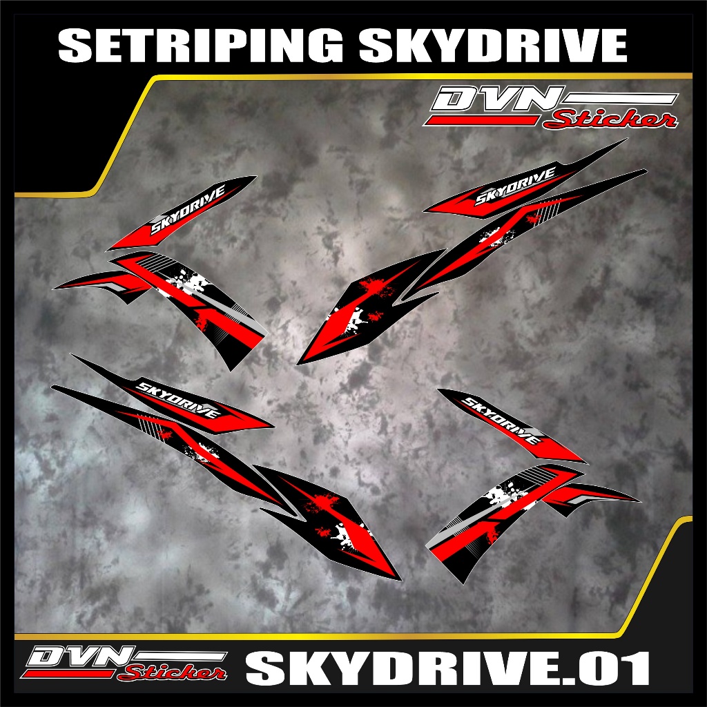 Striping SKYDRIVE sticker VARIASI list variasi STICKER SKYDRIVE CODE 01