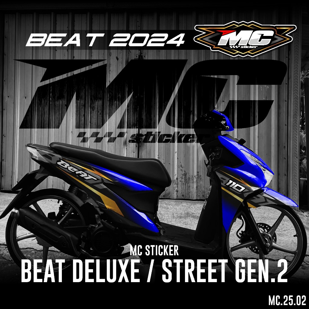 Decal Sticker Beat Deluxe Street New 2024 Full Body Stiker Variasi Modifikasi Beat Deluxe Gen 2 2024