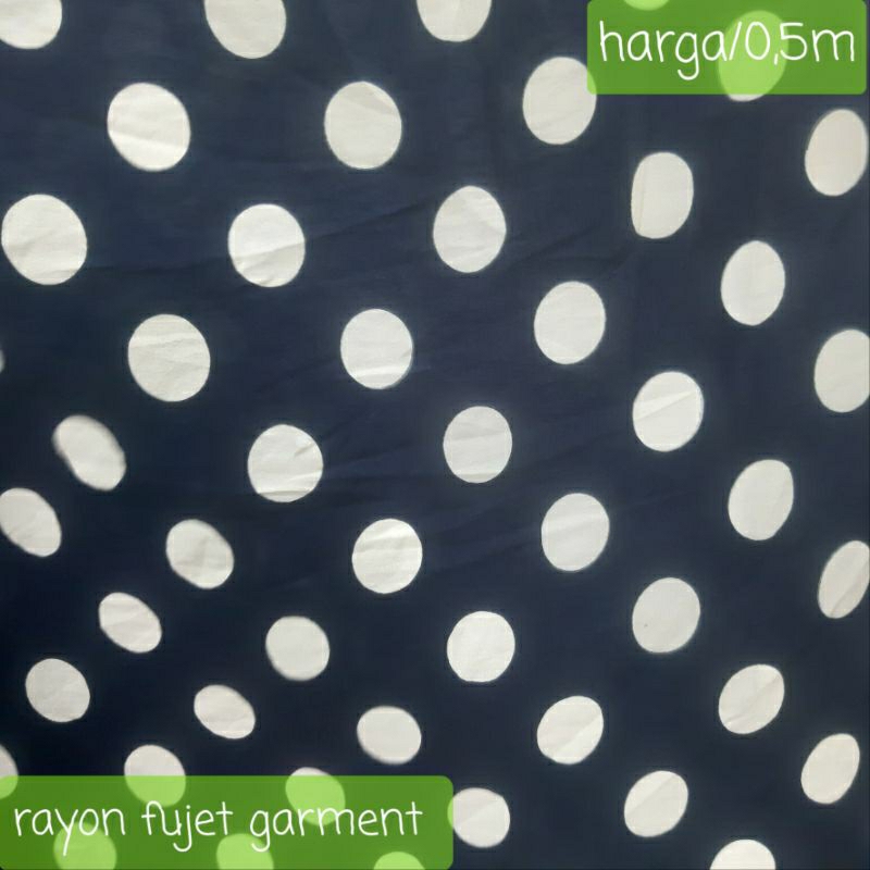 KAIN RAYON FUJET MOTIF POLKADOT - KAIN KATUN FUJET MOTIF POLKADOT  - KAIN MOTIF POLKADOT HARGA/0,5M