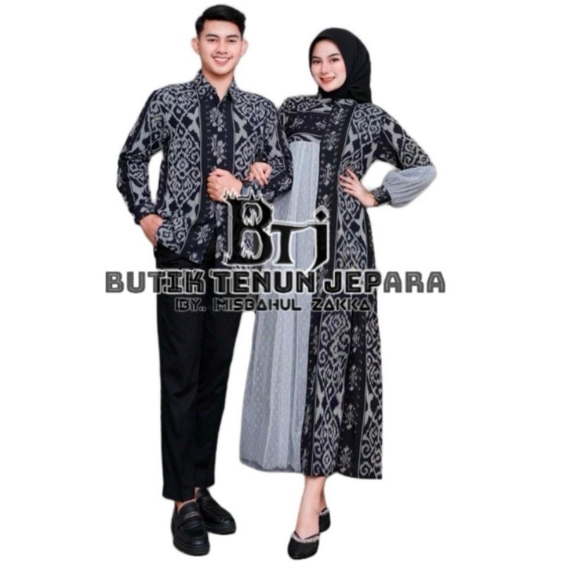 COUPLE RAYA GAMIS RAYANA VIRAL WARNA GAMIS HITAM TENUN IKAT JEPARA BLANKET ETNIK KHAS MOTIF TORAJA L