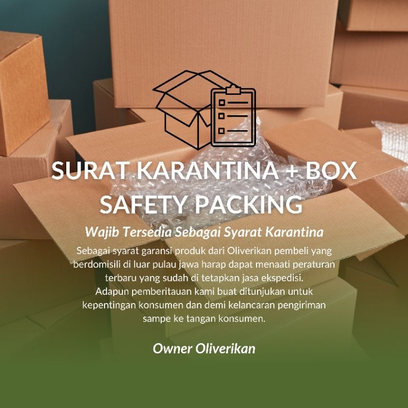 

Extra Packing + Karantina Luar Pulau
