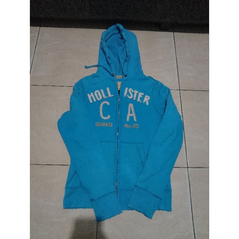 hoodie Zipper holister model ripped