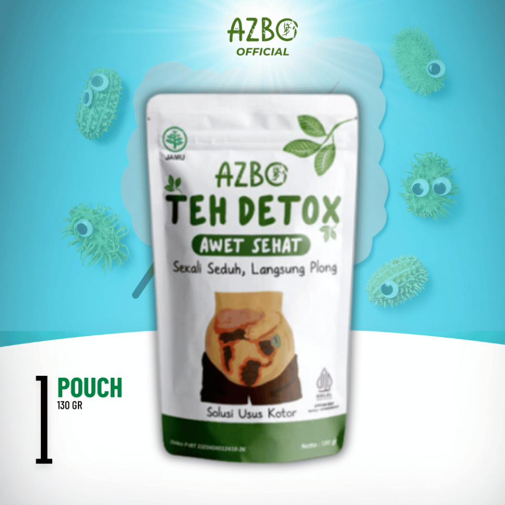 

AZBO - Teh Detox Usus Bersih Sembuh dari Penyakit Teh Herbal Detox - 1 Pouch 130gr Pelangsing Badan