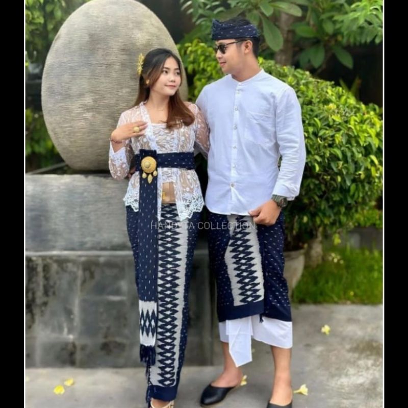 SET COUPLE KAMEN+SELENDANG DAN SAPUTAN+UDENG TENUN IKAT || IKAT PREMIUM.SARUNG IKAT BALI.PAKAIAN ADA
