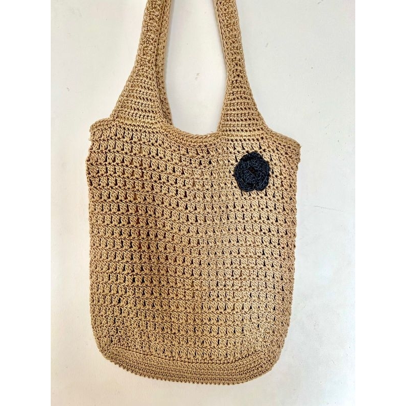 Tas Rajut Aesthetic dengan Resleting