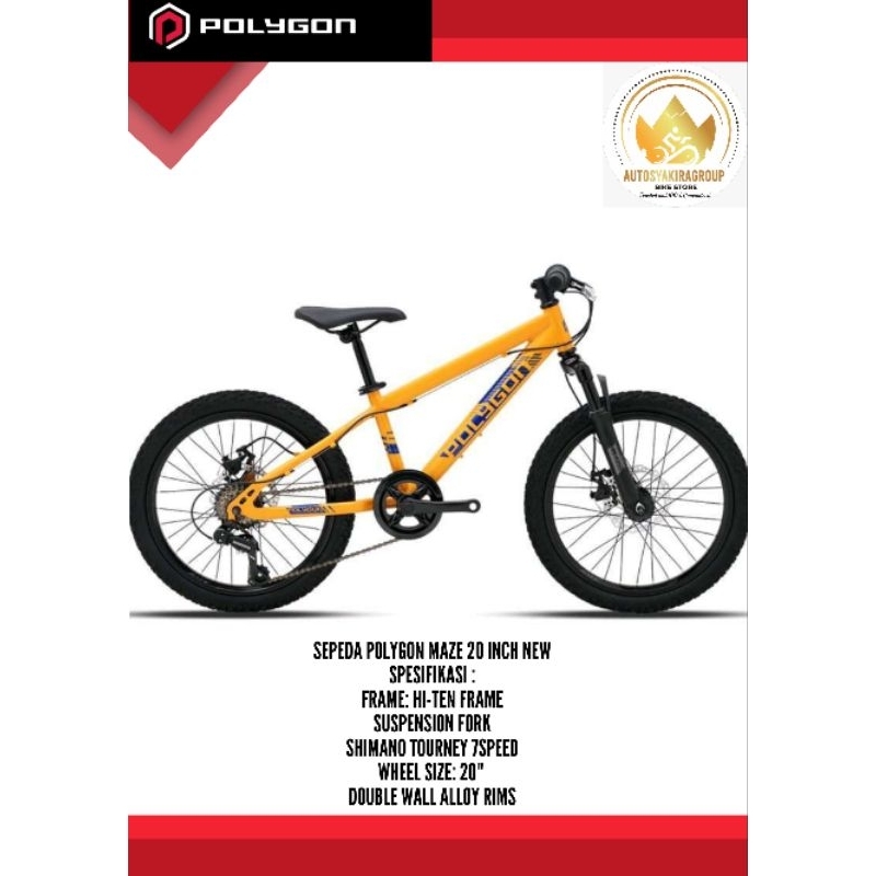 Polygon Maze Sepeda Anak 20 inch New