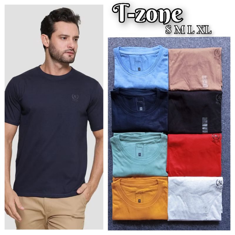 Tzone-Kaos cowok polos Original SMLXL