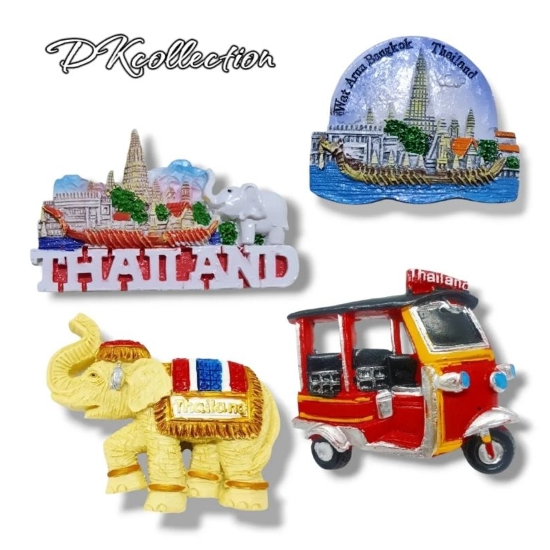 Tempelan kulkas thailand magnet thailand oleh oleh souvenir negara thailand magnet kulkas thailand
