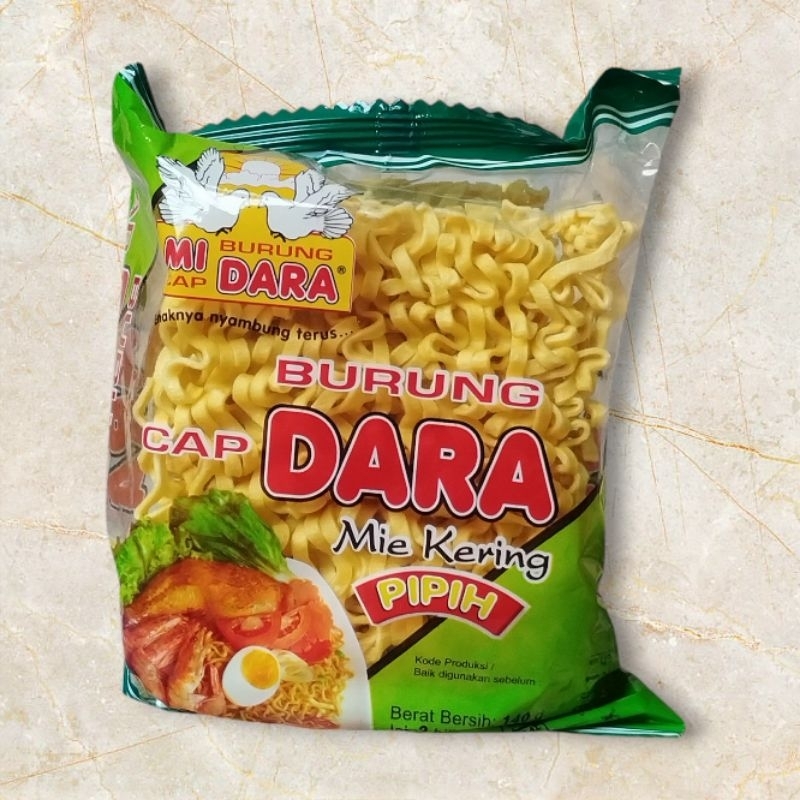 

Mie Kering Pipih Cap Burung Dara 140 gram