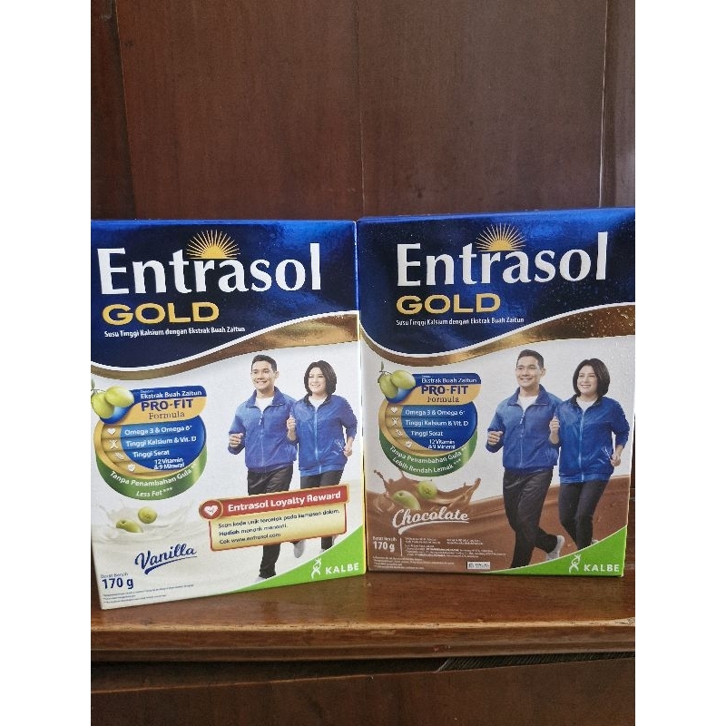 

Entrasol Gold 170g - Susu Tinggi Kalsium & Ekstrak Buah Zaitun (Cokelat & Vanila)