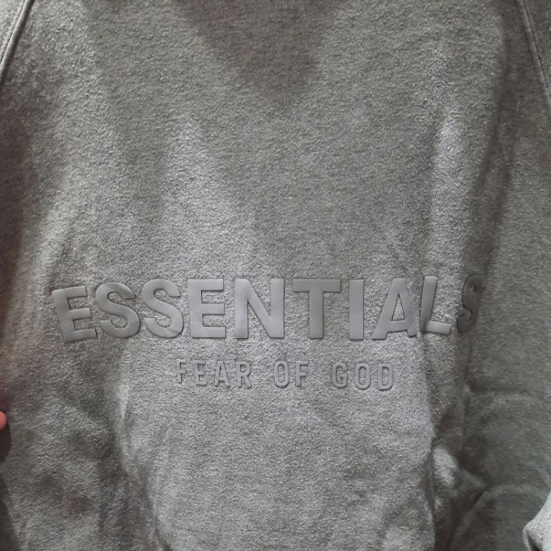 Hoodie Essentials grey on grey
