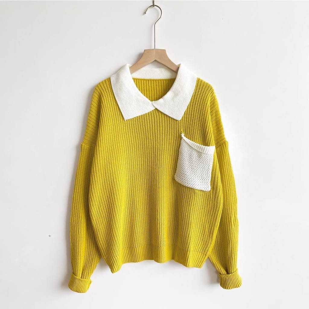 ELIORA ATASAN RAJUT WANITA/SWEATER RAJUT WANITA OVERSIZE/SWEATER RAJUT KEKINIAN/SWEATER RAJUT WANITA