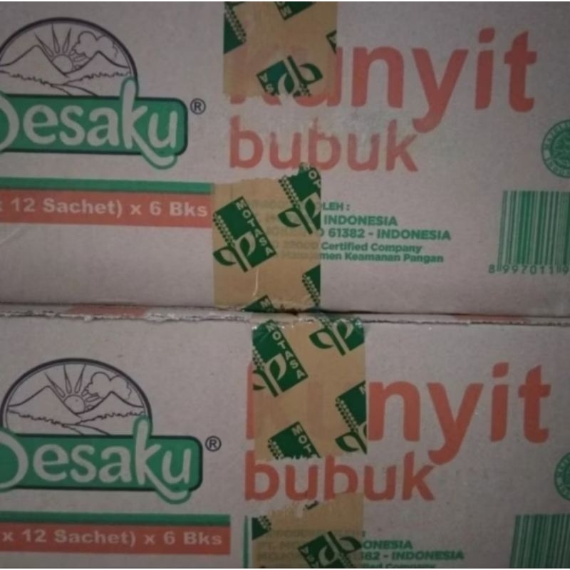 

[Kargo] Bumbu Desaku Kunyit Bubuk 1 Dus Karton isi 432 pcs (6 pak x 72 pcs)