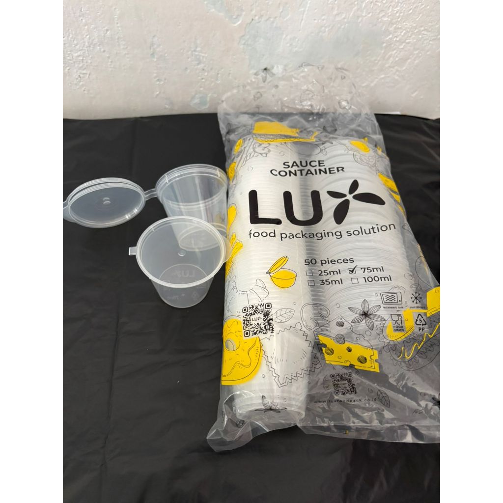 50pcs Sauce Comtainer Lux Cup Saus Jeli Puding 75ml