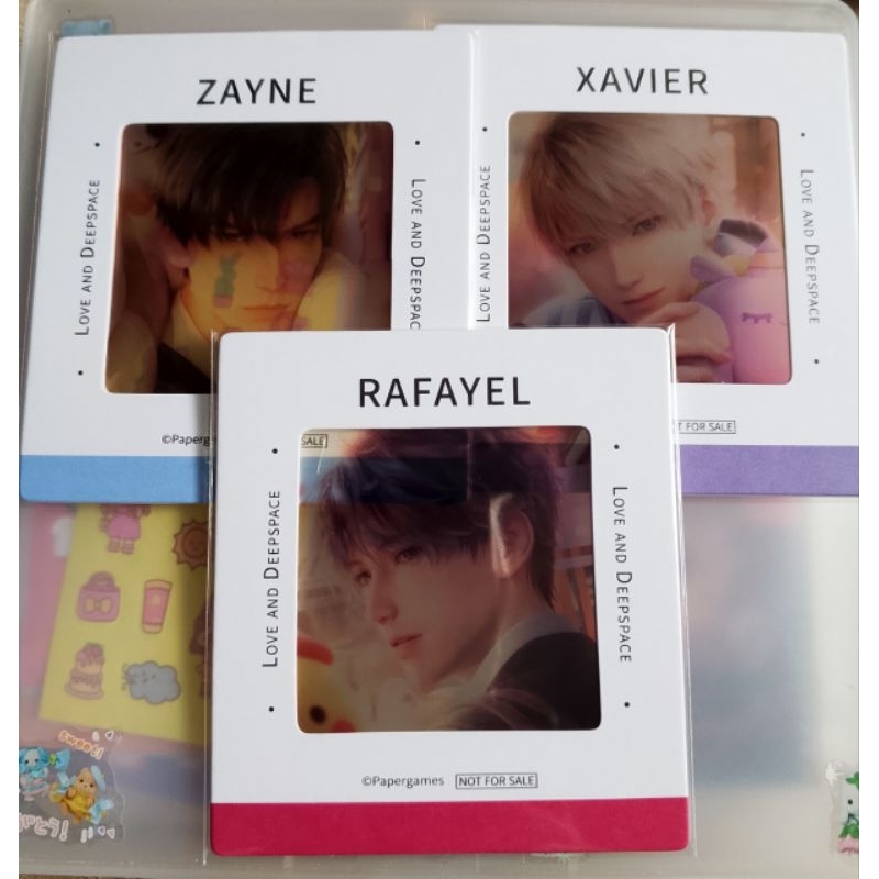 transparent photo frame rafayel, xavier, zayne merch official love and deepspace (limited benefit)