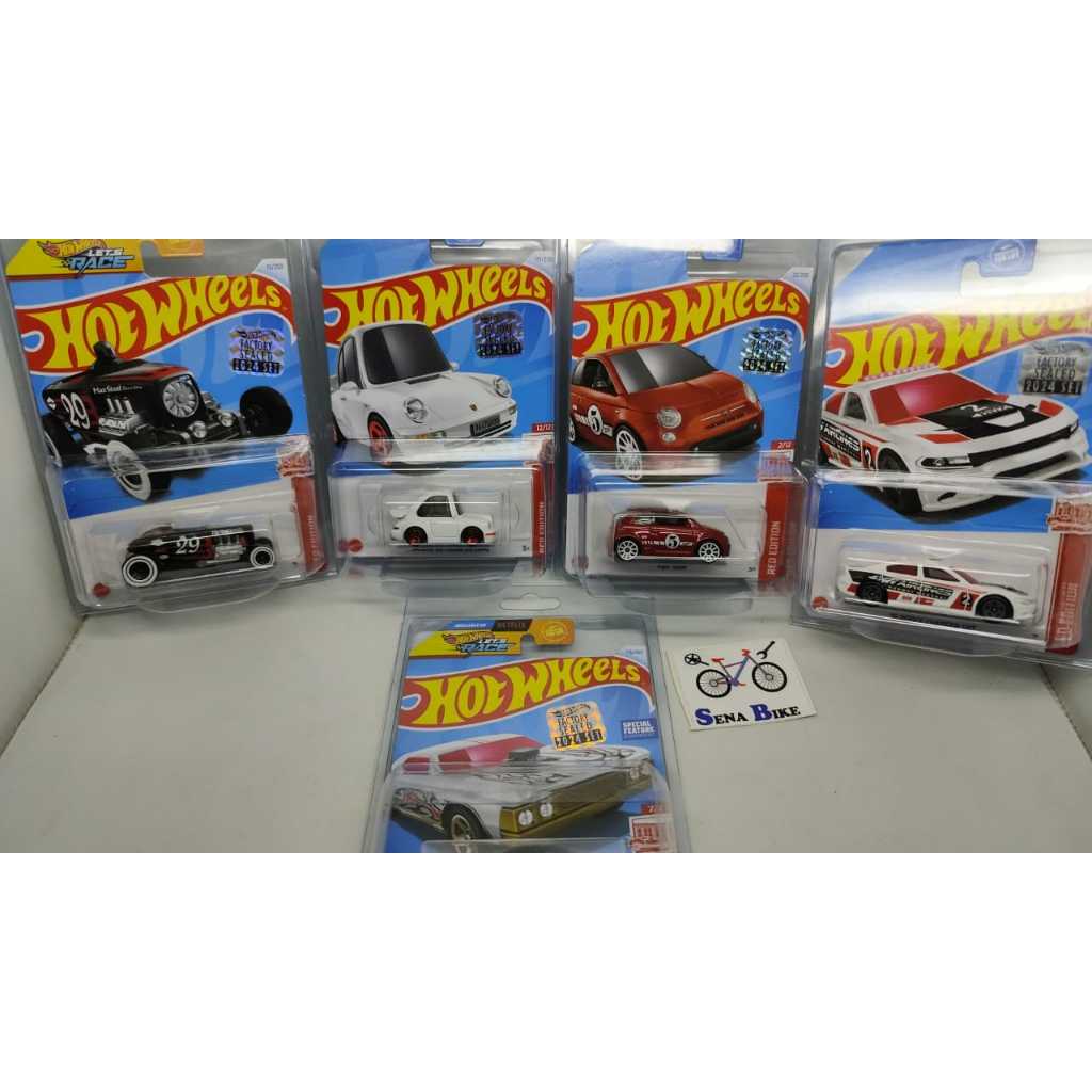 Hot Wheels - Red Edition - Factory Sealed - Porsche Tooned, Fiat 500e, Max Steel, Layin Lowrider, Do