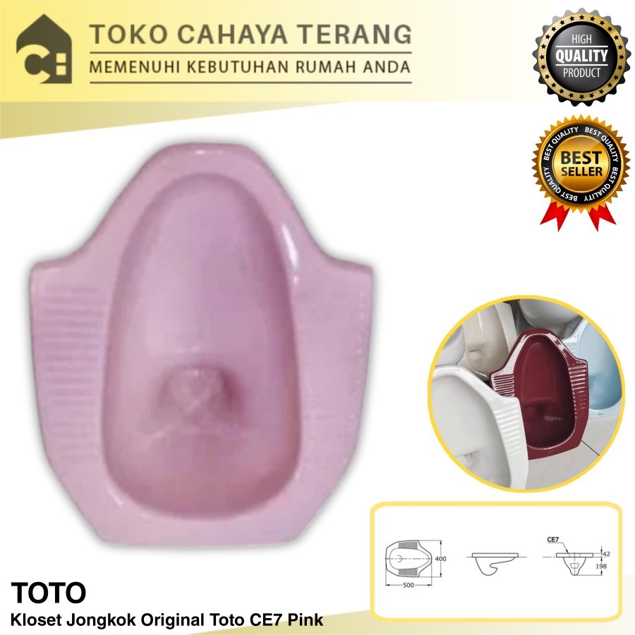 Kloset Jongkok Toto CE7 Pink / Kloset Jongkok Original Toto / Kloset