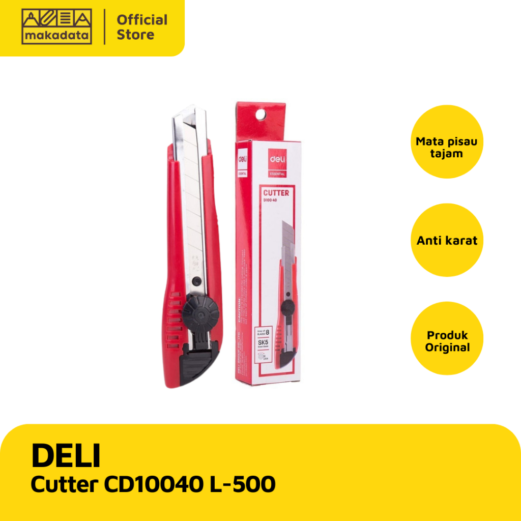 

DELI CUTTER / PISAU CUTTER BESAR L-500 CD10040 (1 PCS) MURAH