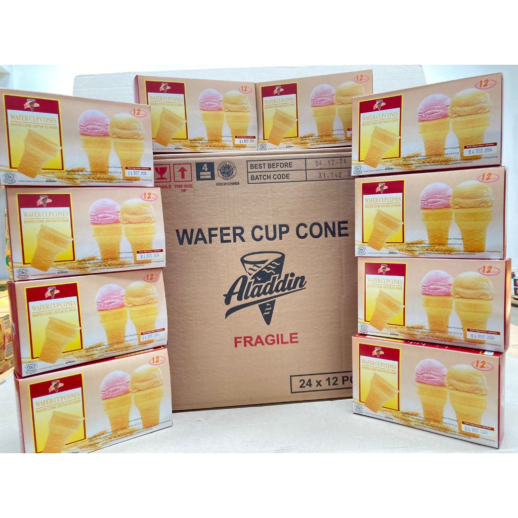 

Ice Cream Wafer Cake Cones 24x12pcs