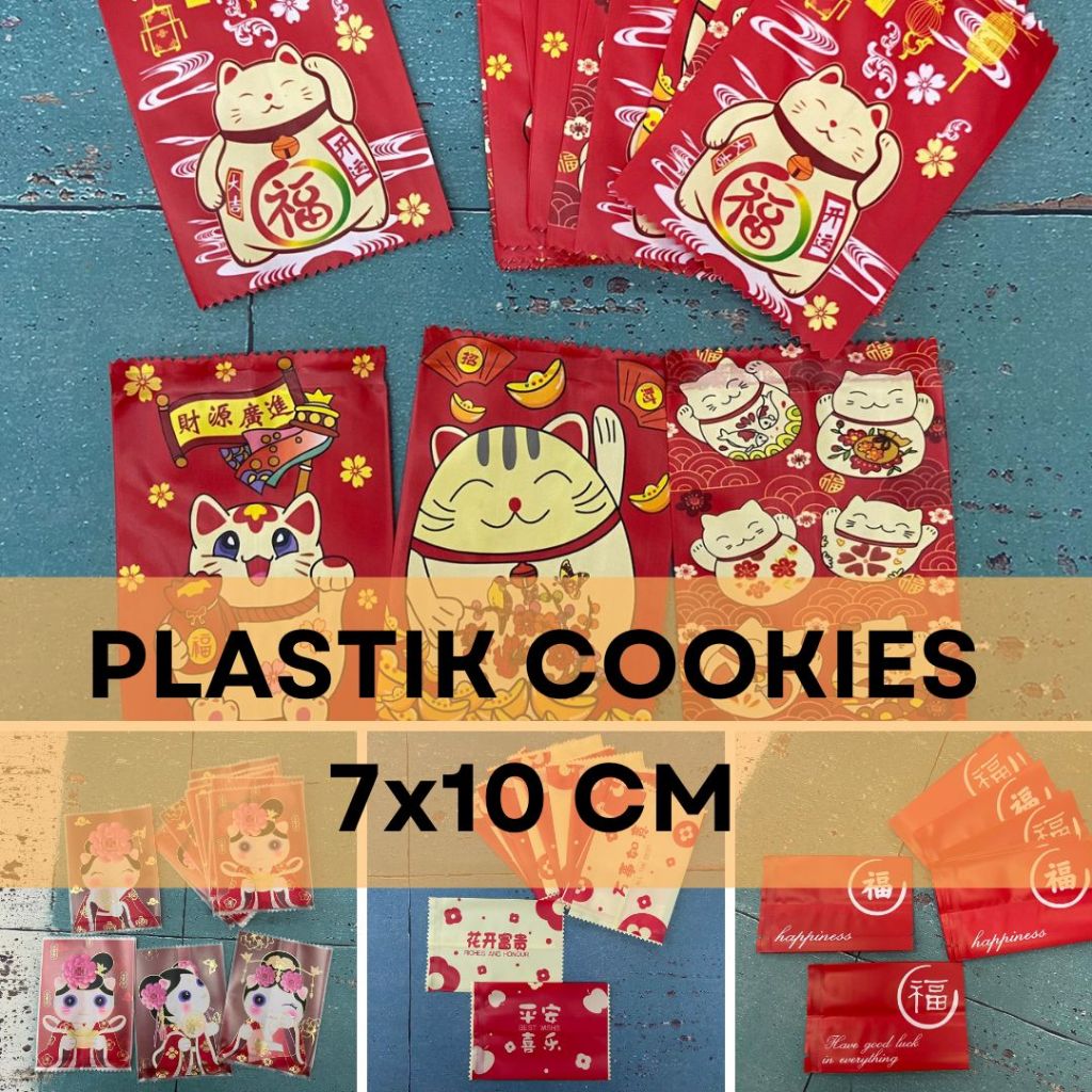 

PLASTIK COOKIES KUCING 7X10CM / PLASTIK COOKIES MOTIF CNY 25PCS