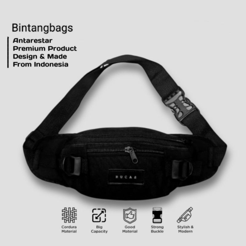 official waitsbag termurah tas pinggang pria rucas