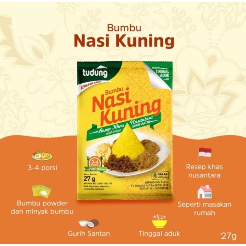 

Tudung Bumbu Nasi Kuning Instant (27 Gr)