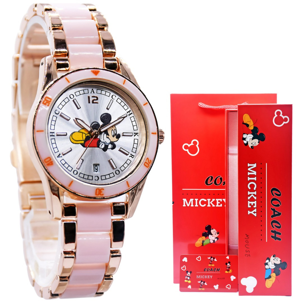 PROMO Jam Tangan Wanita COACH Mickey Rantai Set
