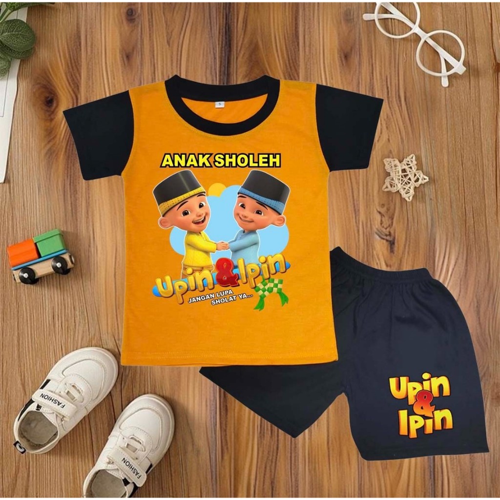 baju disto anak-anak 2-8 tahun motip upin - ipin kualitas terjamin