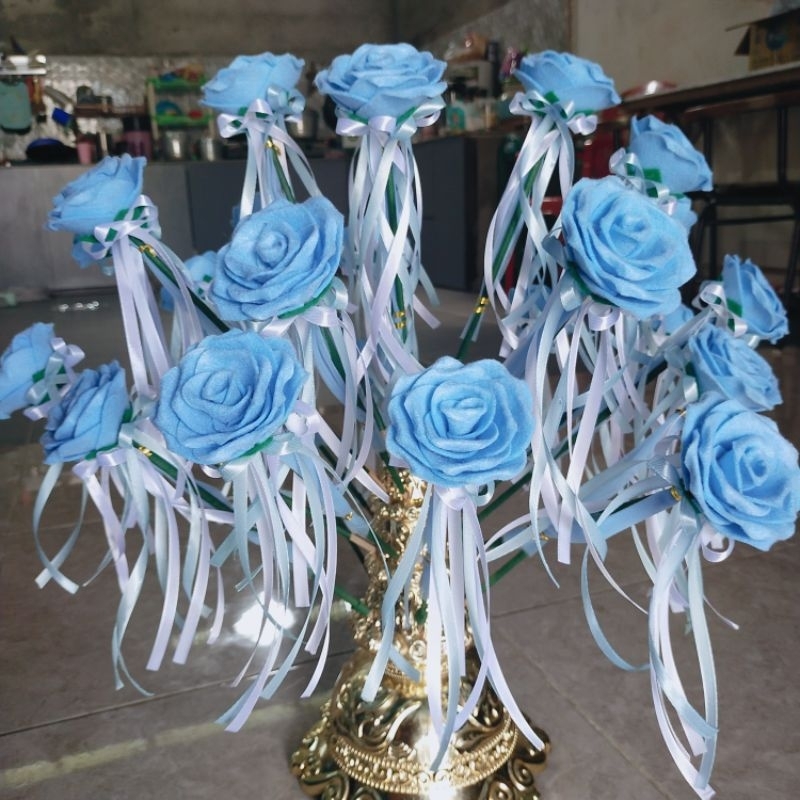 bunga telur / pokok telur pengantin / mawar flanel / hajatan