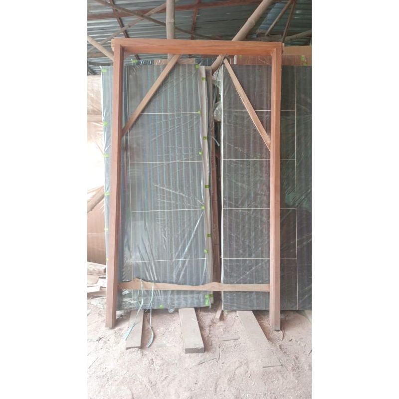 kusen pintu kayu jati//gawang pintu//bingkai pintu kayu