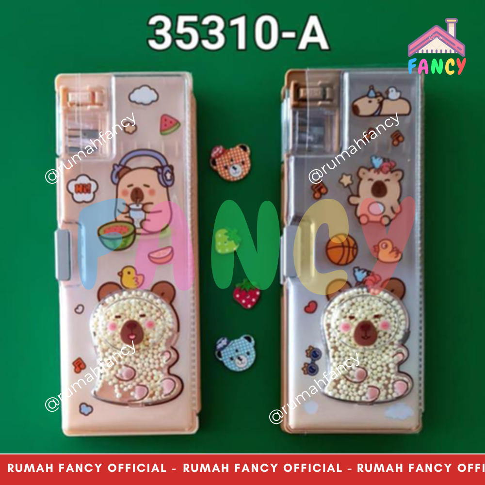 

[FREE DUS + BUBBLE] Kotak Pensil Magnet PREMIUM / Tempat Pensil Xiao Ling Jing + Mainan Gabus 35310A Pensil Case Magnet Styrofoam Cute CAPYBARA KAPIBARALucu Unik Murah