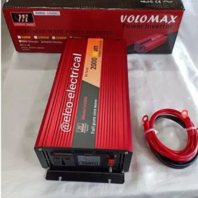 volomax inverter pure sine wave 2000w 12v sinus murni