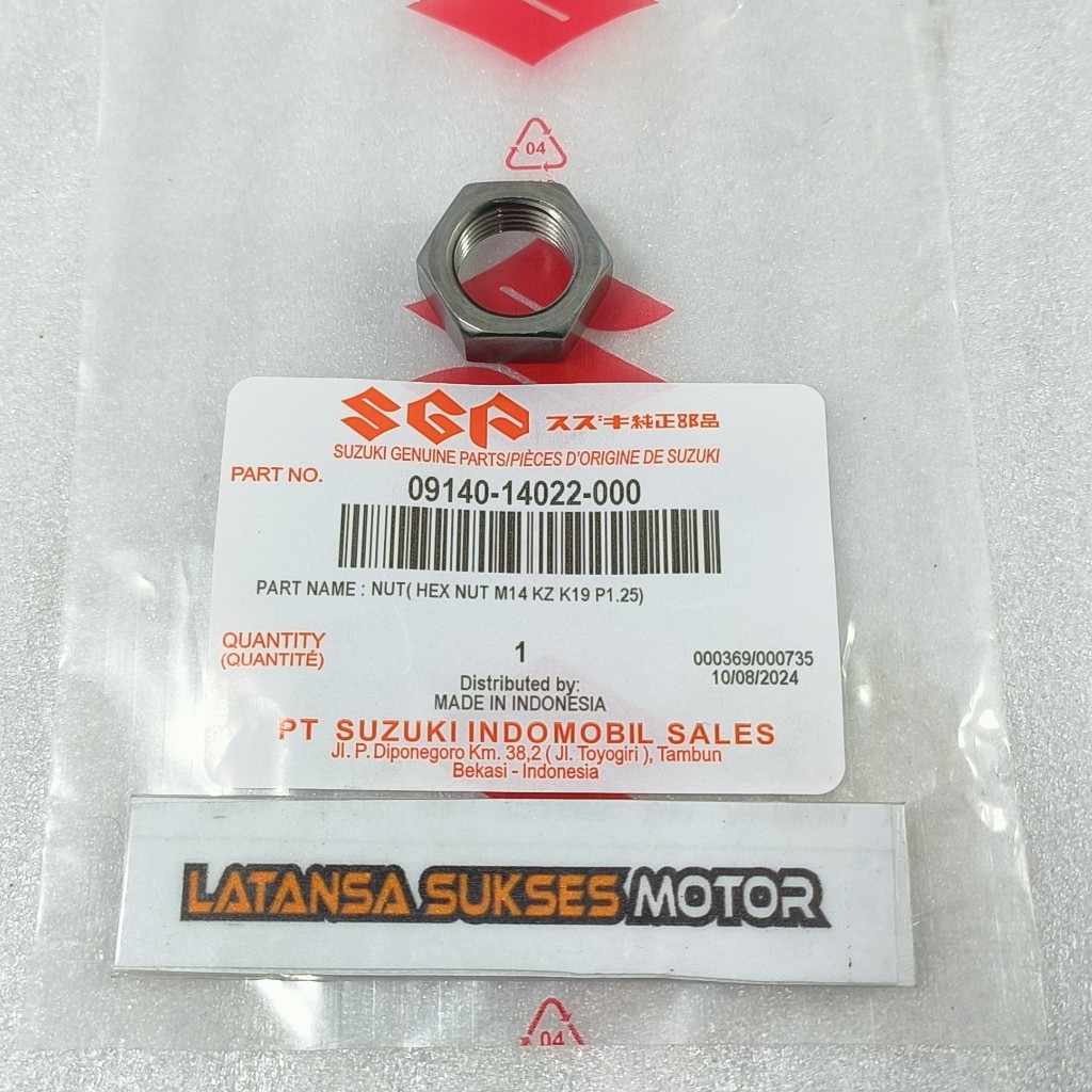 Nut Mur 19 rumah kopling Suzuki smash Shogun Axelo Titan Satria F Fu Gsxs Gsxr Gsx s Gsx R Asli SGP 