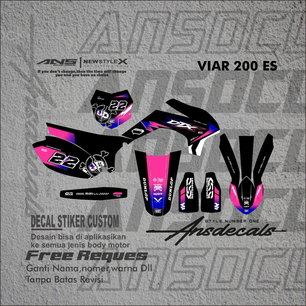 Decal Viar Cross-x 200es custom Decal Viar 200 es Decal viar free request