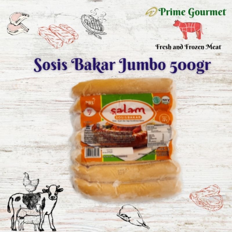 

Sosis Bakar Jumbo Salam (kombinasi sapi ayam)