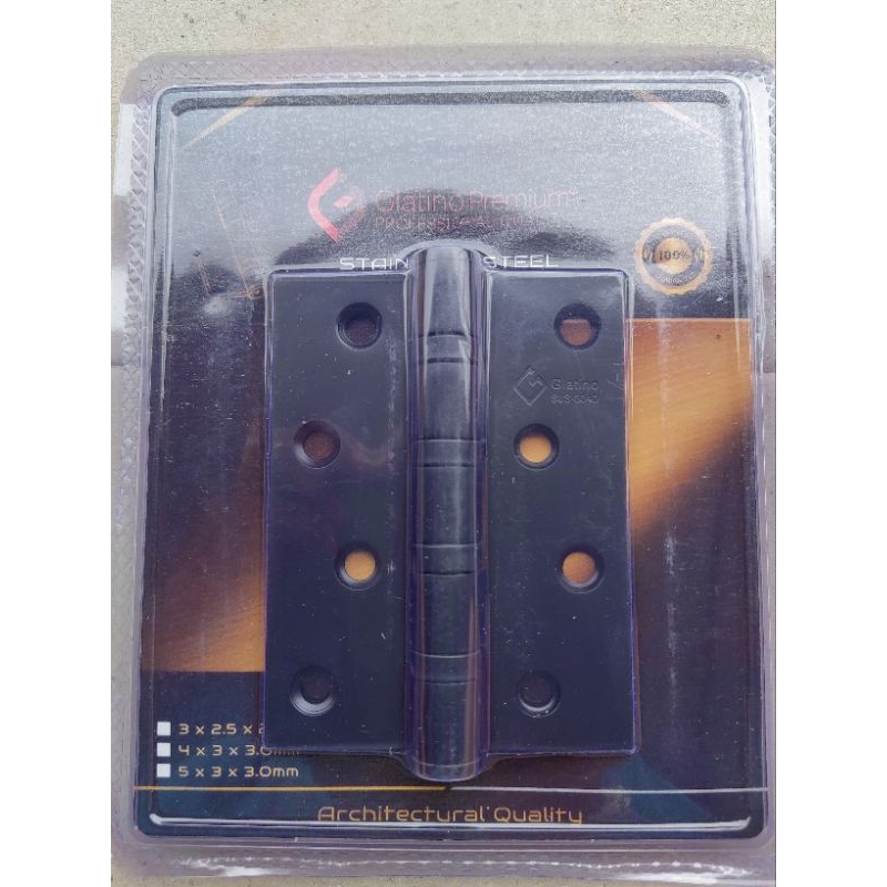 Engsel Pintu Glatino 4" HITAM Sus304 / Engsel Pintu Stainless 4 inch / Engsel Pintu Kayu