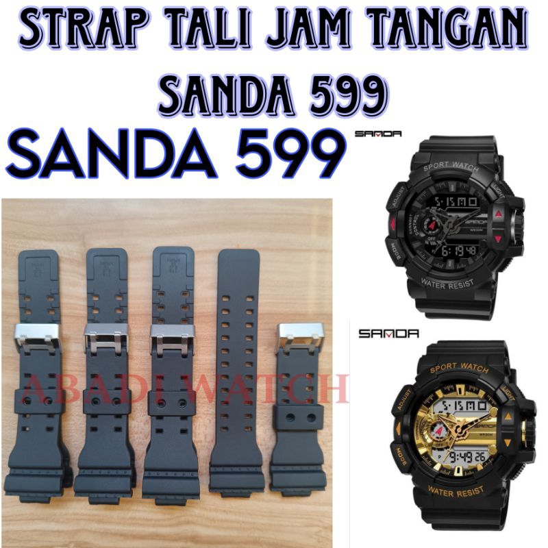 Strap Tali Rubber Jam Tangan Original SANDA 599 sanda 599 strap rubber sanda599