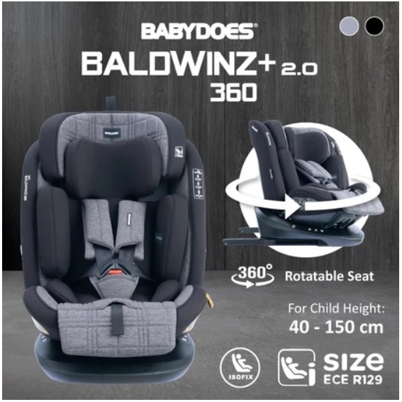 SEWA CARSEAT BABYDOES BALDWINZ FULL ROTATE 360 / SEWA CAR SEAT KEITH HARING