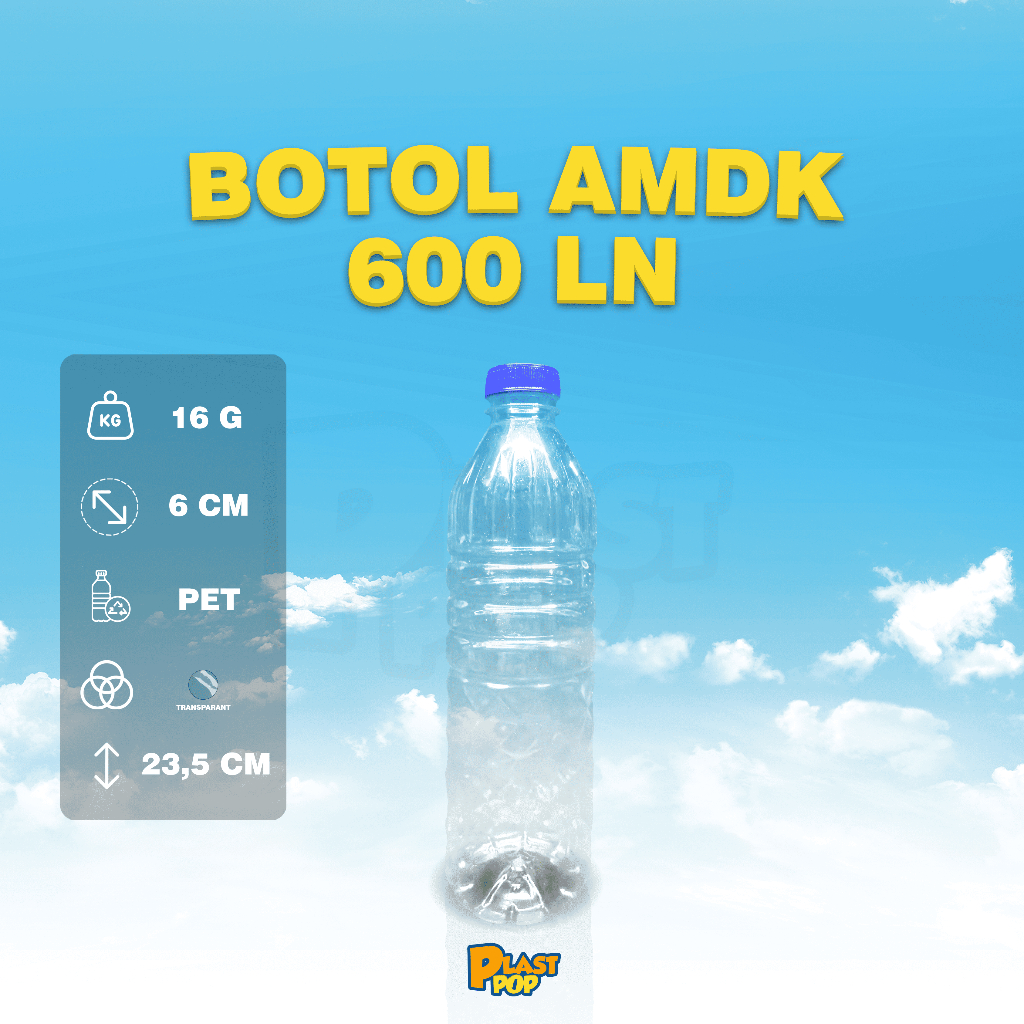 (Instant & Same Day) Botol Plastik AMDK LN PET 600 ml  DIAMOND Murah / Jus 600 ml / Juice 600 ml