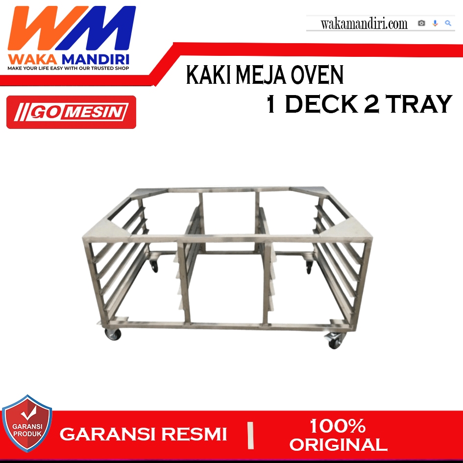 Kaki Meja Oven 1 Deck 2 Tray Stainless Kaki Oven 8 Tray Knockdown