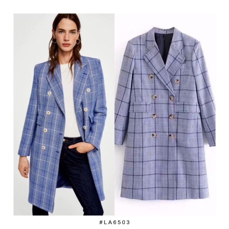 LA6503 - Blue Plaid | Coat