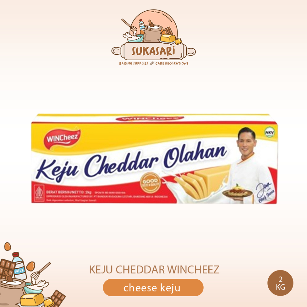 

Keju Cheddar Wincheez 2kg cheddar cheese keju parut