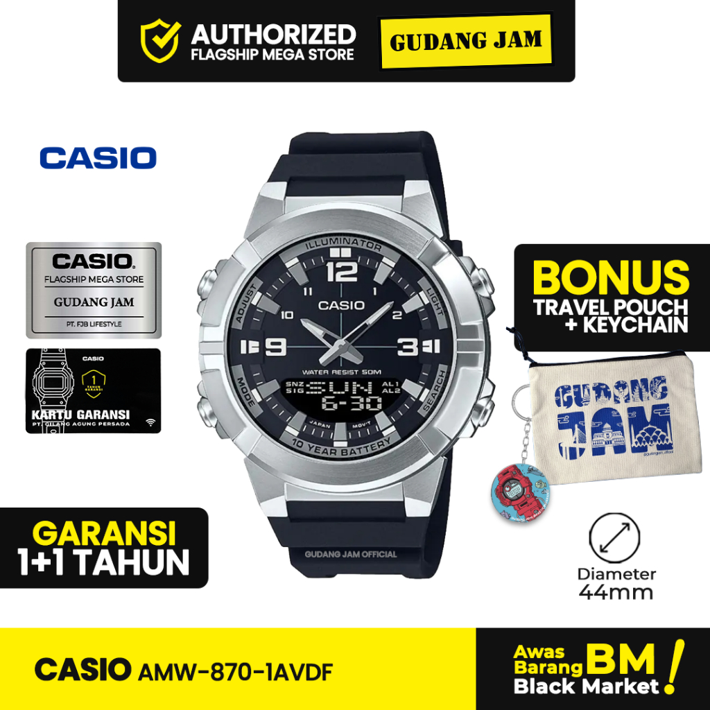 Jam Tangan Casio General AMW-870-1AVDF AMW-870-1A AMW-870 AMW8701A AMW870