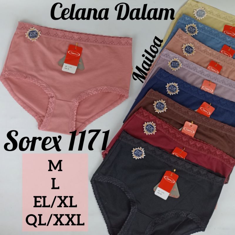 GROSIR 3 PCS - CD Celana Dalam Wanita Dewasa Sorex Kode 1171 Size M L EL XL QL XXL 2XL Motif Karet R