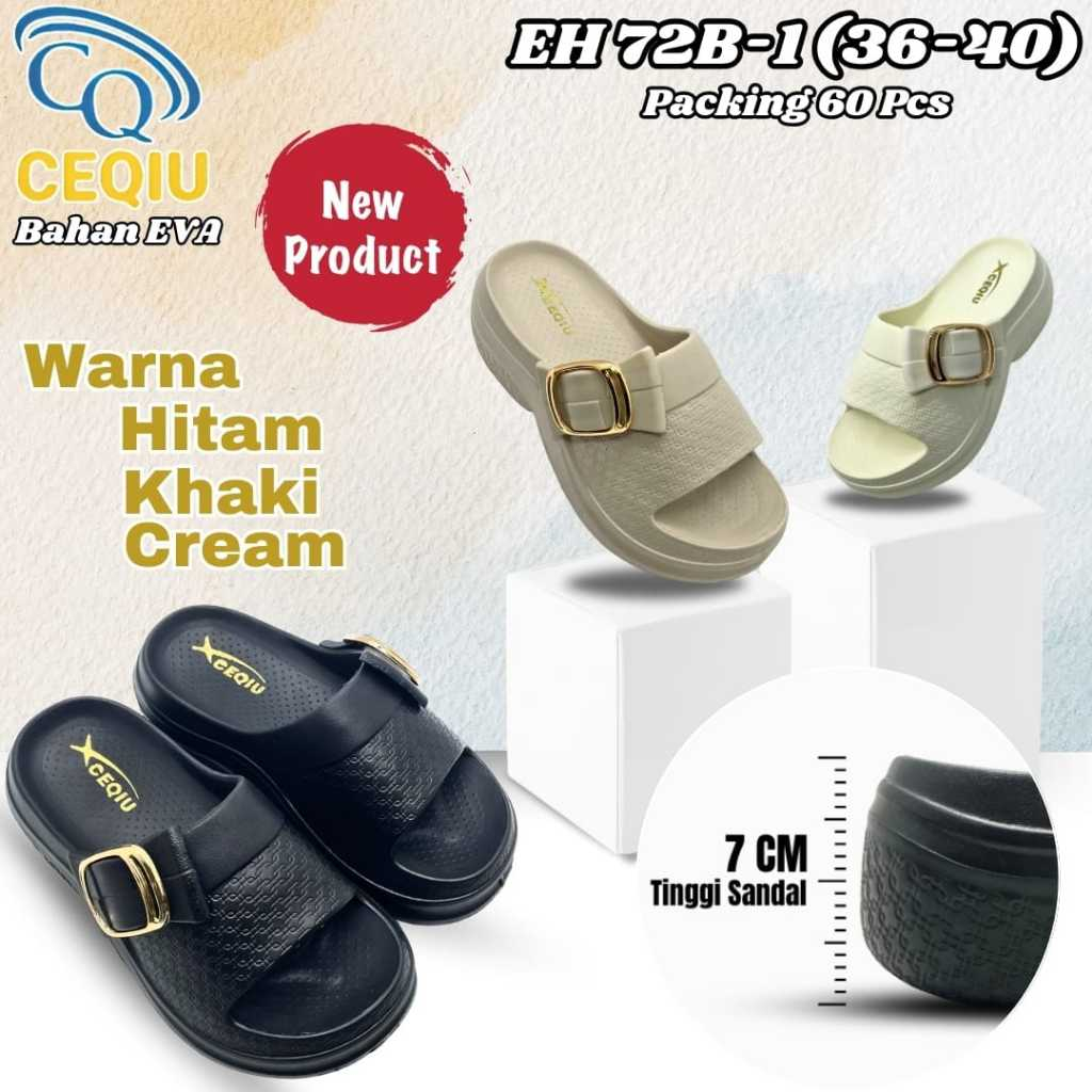 Sandal Wanita Dewasa, Sandal CEQIU  || EH 72B -1 ||  sandal Fashion  uk 36-40