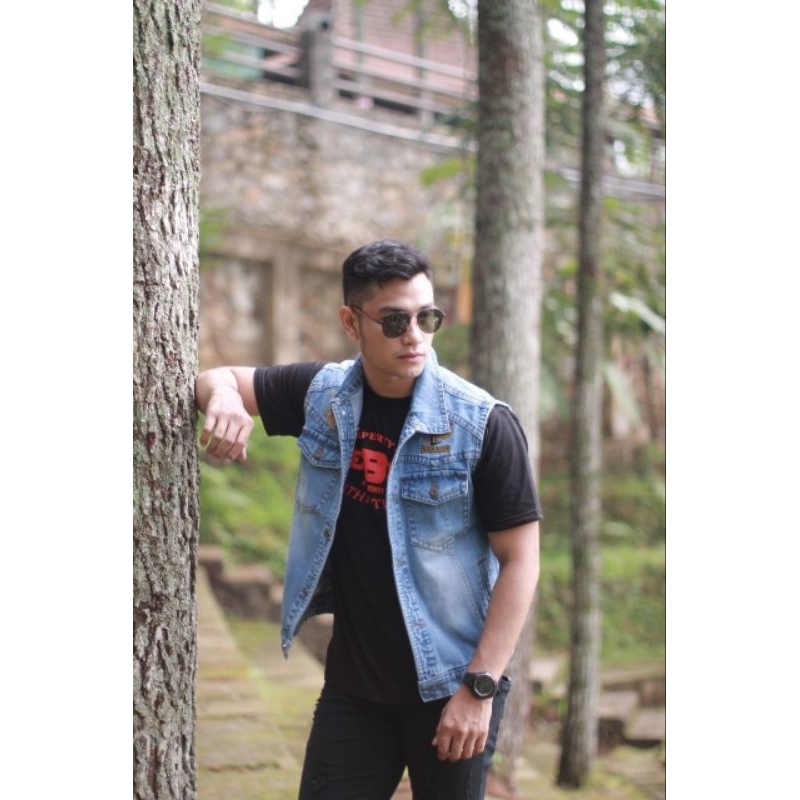 rompi jeans jaket jeans rompi motor denim